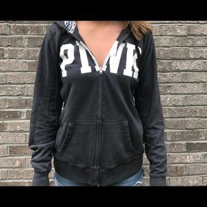 Pink zip up hoodie